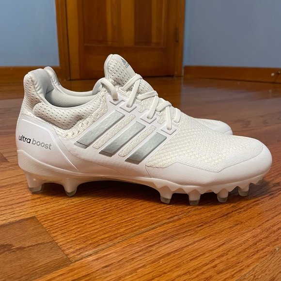 Adidas UltraBoost PE Football Cleats Men's 12 White Gray Silver Chrome HP8836 - Picture 3 of 12